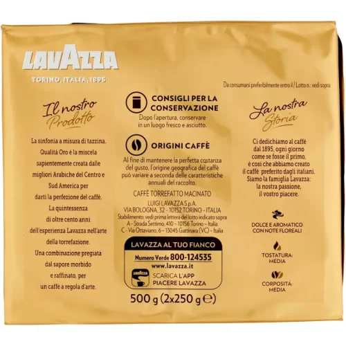 Lavazza Qualità Oro Macinato 500g