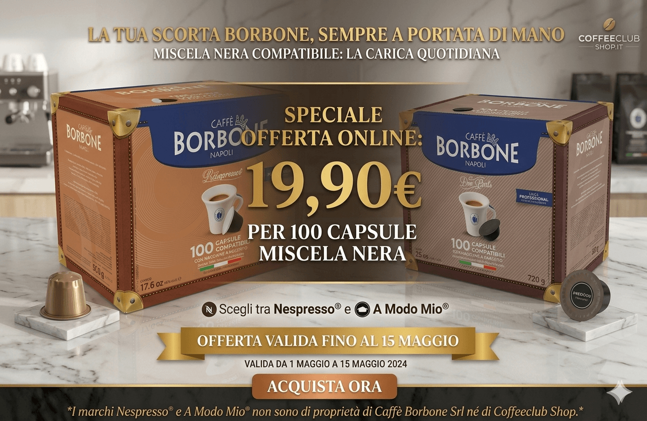 Offerta Caffè Borbone Nera a modo mio e nespresso