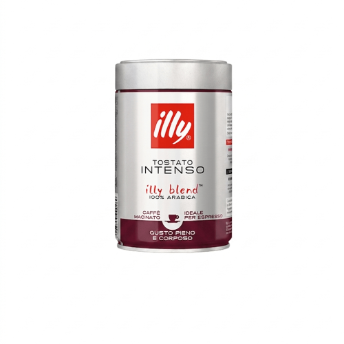 Illy Intenso Caffè Macinato 100% Arabica Barattolo 250 gr
