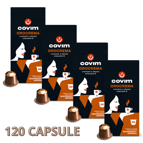 Covim Orocrema per Nespresso 120 Capsule Alluminio