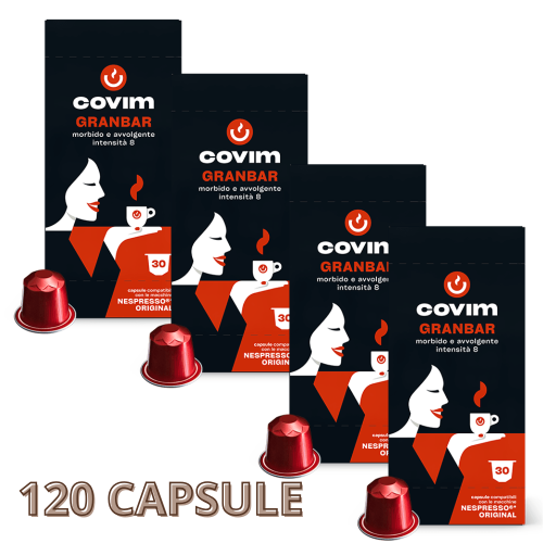 Covim Granbar per Nespresso 120 Capsule Alluminio