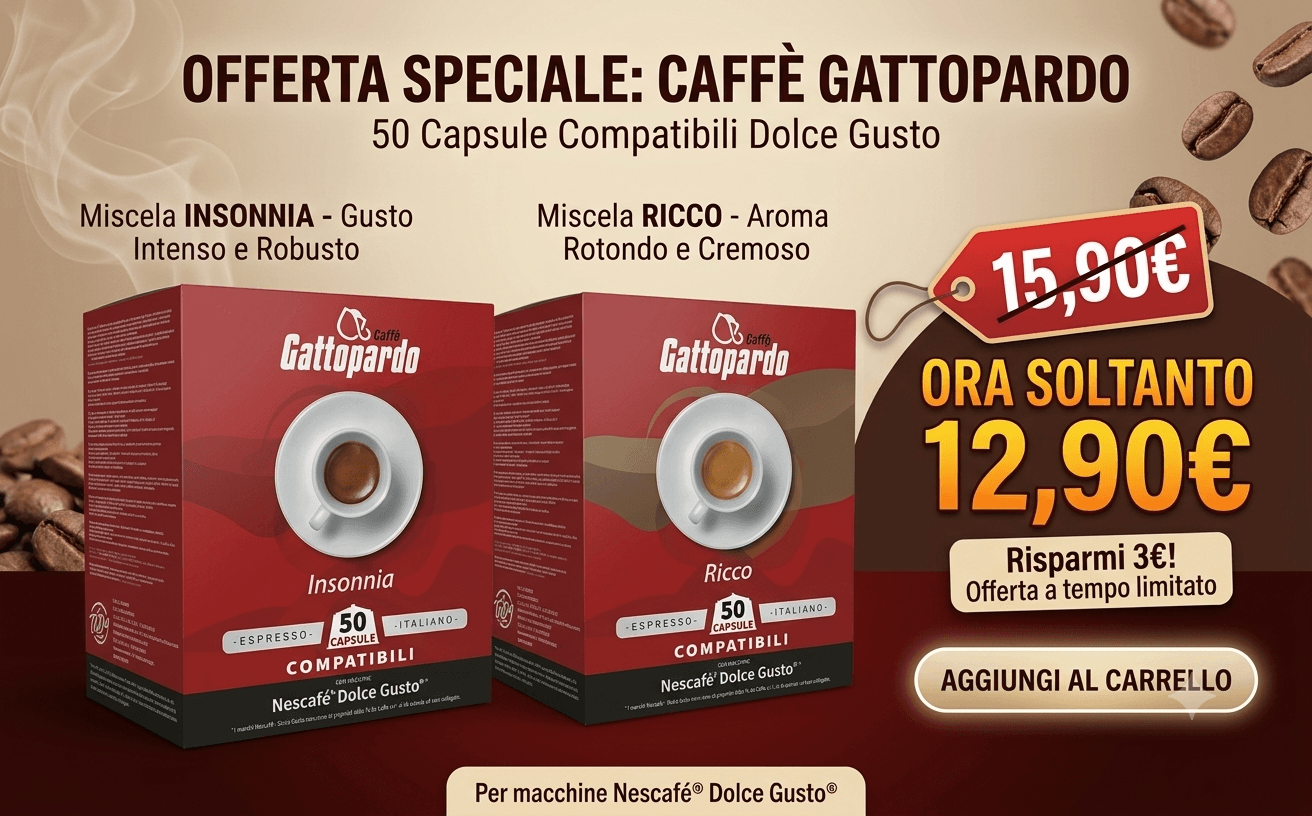 foto caffè gattopardo dolce gusto 50 capsule miscele insonnia e ricco