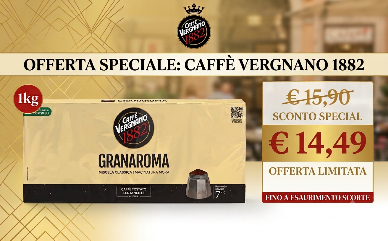 Caffe vergnano macinato 1kg offerta limitata